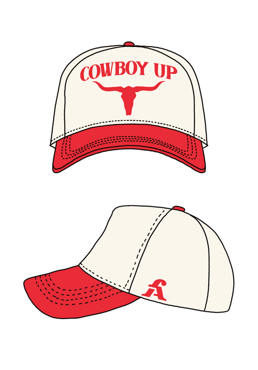 Cowboy Up Hat RED